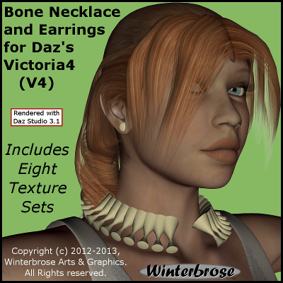 Bone Necklace and Earrings for V4