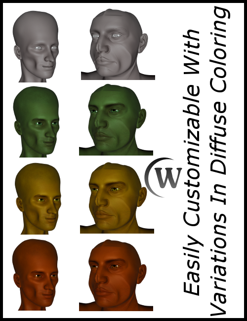 Apply any diffuse coloring to instantly create unique looking characters
