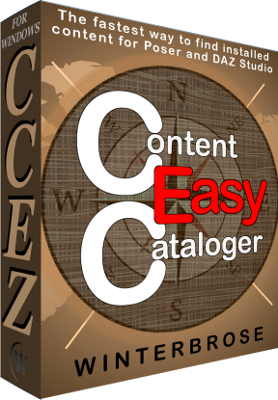 Content Cataloger Easy CCEZ for Windows DAZ Studio 4 Edition