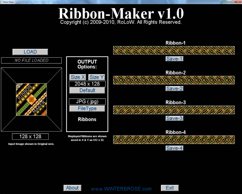 Ribbon-Maker for Windows Screenshot