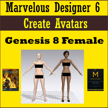 This short tutorial includes Plain Text version, Standard PDF version, and MP4 Video Version (1600x900) demonstrating how to create an avatar for use with Marvelous Designer 6.5 from Daz Studio 4.9 with the latest Genesis 8 Female figure released by Daz 3D.