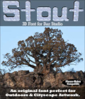 3D FONT - Stout3D for Daz Studio by Winterbrose. STOUT is an original true 3D Font perfect for Outdoors and Cityscape Artwork. This collection consists of 62 Alpha-Numberic Props for Daz Studio 4+ created by Winterbrose. These alpha-numeric props were created to be compatible with our Phrase-Maker Daz Scripts. This set consists of Sixty-Two (62) Props including lower/upper case english alphabet (52) and numbers (10). The ways in which these props can be used in your projects is only limited by your own imagination. Here are but a few of the ways in which you can improve your workflow and renders: - Integrate text into scene eliminating post-work with 2D paint programs, - Add text elements to props and eliminate need to create additional texture files, - Add titles and captions to your artwork or promo image renders, - Mix characters to develop your own artist or company logo in 3D, - Create your own greeting and holiday card covers using only DAZ Studio. Designed so that you can colorize the complete font character; use your favorite Shaders and Textures on the face, edge, or rear of font characters; or combine the use of colors, shaders and textures to get the look and feel you need for your project. Compatible with Phrase-Maker scripts