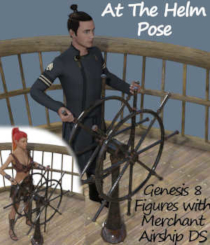 At The Helm poses for Merchant Airship DS and Genesis 8 Figures by Winterbrose. Get your team of characters, bandits, or pirates flying high in the sky with your favorite G8 character at the helm and in charge of the Merchant Airship for Daz Studio. You can use these two poses for both Personal and Commercial renders. You are not allowed to share or distribute any of these pose files with others.