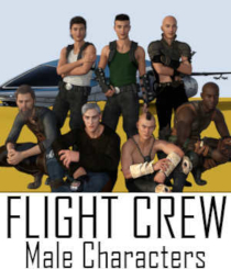 Flight Crew Character Pre-Loads for Genesis 8 Male (G8M) by Winterbrose. This set of seven (7) pre-load character designs was compiled by WAaG to be used with our Flight Crew Poses for Genesis 8 designed for the StarJet vehicle and add-on Cockpit created by Kibarreto. Start your StarJet adventures out right with these scene pre-loads of male characters for the seats available in the cockpit: Captain (Pilot) 1st Officer (Co-Pilot) Chief Comm Engineer Navigator Specialist Security Chief Load Master You must install the required items for each scene pre-load before merging or loading the character into the scene. The Readme file contains all of the items used for each character and the links to their respective product pages.